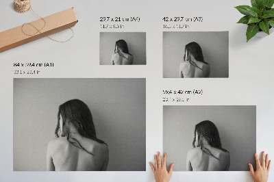 Lámina para cuadro El encanto minimalista de las figuras en monocromo