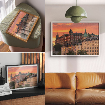 Arte de pared Puesta de sol, edificios con encanto, ambiente histórico