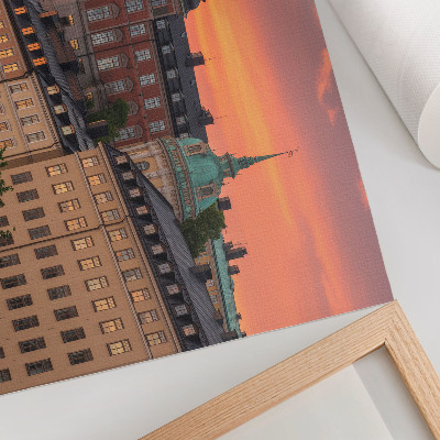 Arte de pared Puesta de sol, edificios con encanto, ambiente histórico