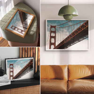 Arte de pared Puente con detalles contra el cielo