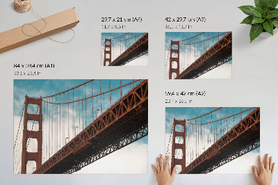 Arte de pared Puente con detalles contra el cielo