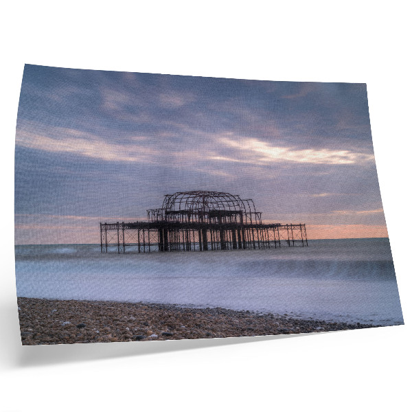 Póster Estructura rústica junto al mar en paz