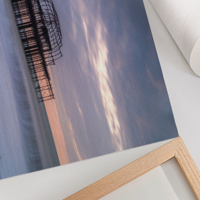 Póster Estructura rústica junto al mar en paz