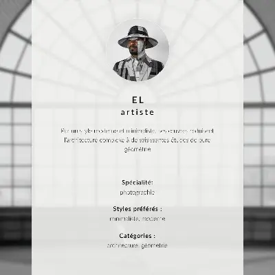 Lámina para cuadro con arquitectura moderna de líneas minimalistas