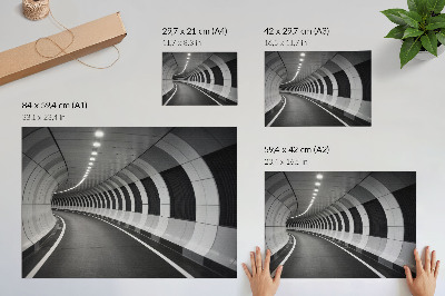 Arte de pared Túnel espacial geométrico moderno