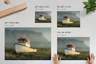 Lámina para cuadro Łódź panorama montañoso nostalgia climática