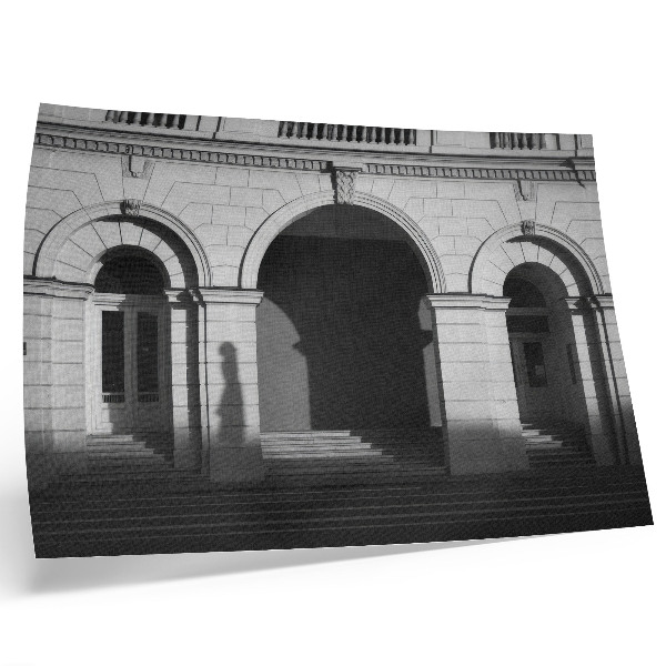 Arte de pared arquitectura elegante con arcos clásicos y sombras