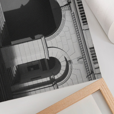 Arte de pared arquitectura elegante con arcos clásicos y sombras