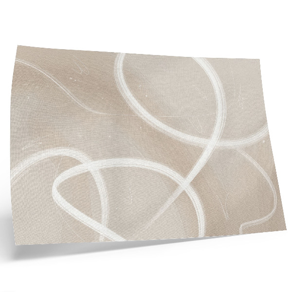 Póster Ondas beige sutiles y líneas delicadas