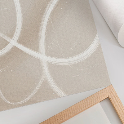 Póster Ondas beige sutiles y líneas delicadas