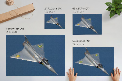 Lámina para cuadro Un dinámico avión militar en el aire