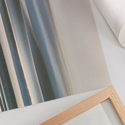 Arte de pared Delicadas ondas en tonos pastel de azul.