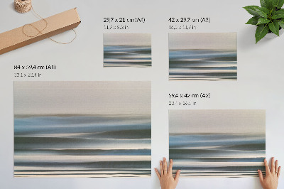 Arte de pared Delicadas ondas en tonos pastel de azul.