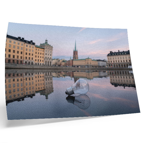 Póster Reflejos de edificios en tonos pastel