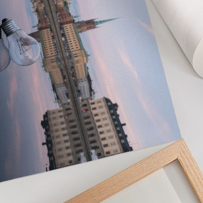 Póster Reflejos de edificios en tonos pastel