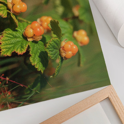 Arte de pared Hojas verdes, frutos naranjas, encanto natural