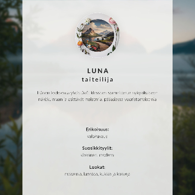 Lámina para cuadro Montañas pintorescas y un otoño colorido