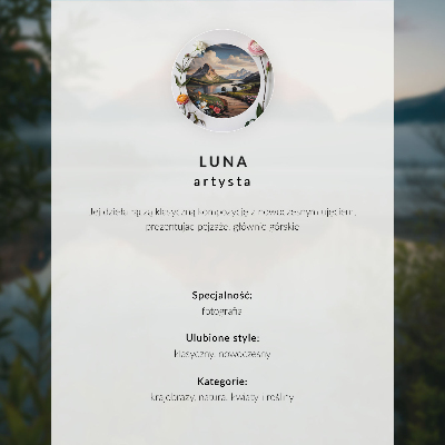 Lámina para cuadro Montañas pintorescas y un otoño colorido