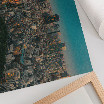 Póster Vista moderna de la ciudad desde arriba, dinámica
