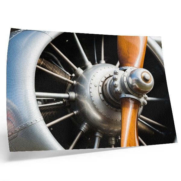 Lámina para cuadro Elementos de hélice metálica de estilo industrial