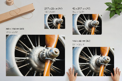 Lámina para cuadro Elementos de hélice metálica de estilo industrial
