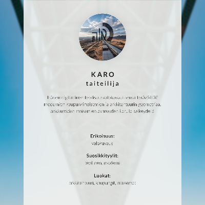 Póster Puente de noche, estructura moderna, ambiente tranquilo.
