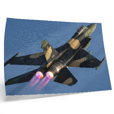 Póster Avión a reacción, colores intensos del cielo