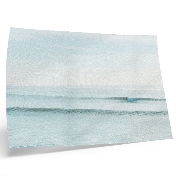 Arte de pared olas del océano surfista calma minimalista