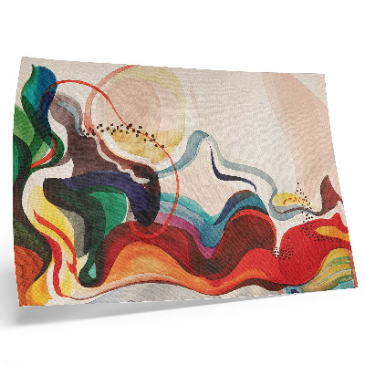 Arte de pared Ondas dinámicas de color se interpenetran entre sí.
