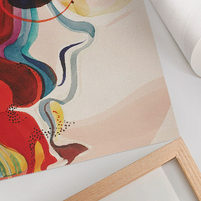 Arte de pared Ondas dinámicas de color se interpenetran entre sí.