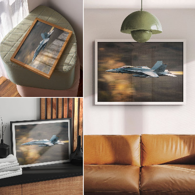 Arte de pared Un caza moderno en vuelo dinámico