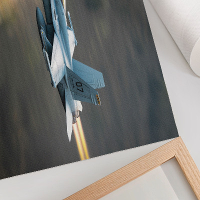 Arte de pared Un caza moderno en vuelo dinámico