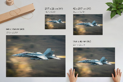 Arte de pared Un caza moderno en vuelo dinámico