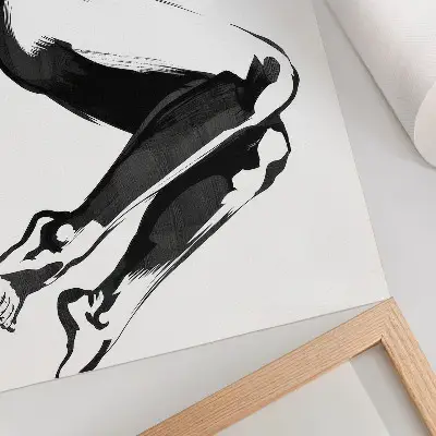 Arte de pared abstracciones en blanco y negro con diseño moderno y armonioso