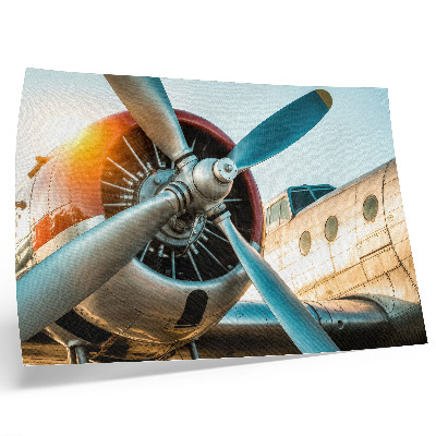 Arte de pared Una imagen de un motor de avión, tecnología y modernidad.