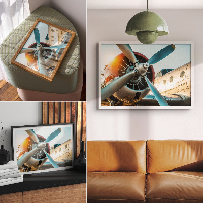 Arte de pared Una imagen de un motor de avión, tecnología y modernidad.