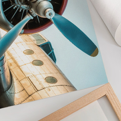 Arte de pared Una imagen de un motor de avión, tecnología y modernidad.