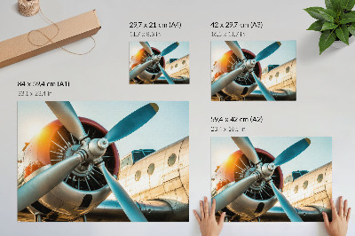 Arte de pared Una imagen de un motor de avión, tecnología y modernidad.