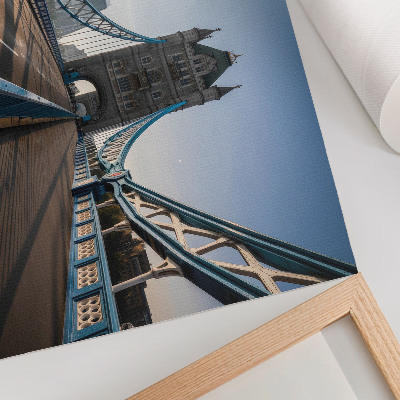 Póster un puente clásico de la ciudad bajo el sol