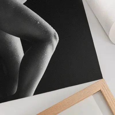 Póster de estética en blanco y negro con composición armoniosa