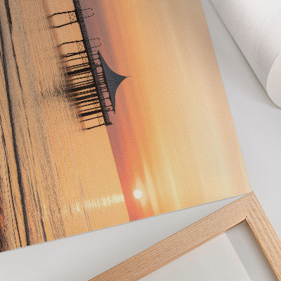 Arte de pared Puesta de sol sobre el agua, una vista encantadora.