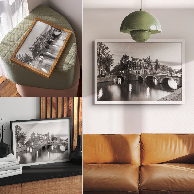 Arte de pared Puentes elegantes, arquitectura clásica, canales.