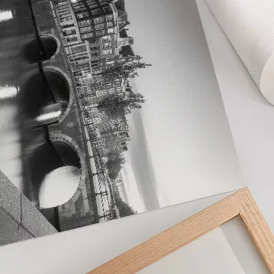 Arte de pared puentes elegantes con arquitectura clásica y canales