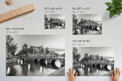 Arte de pared Puentes elegantes, arquitectura clásica, canales.