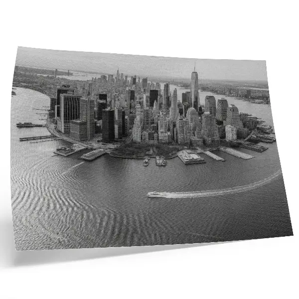 Póster panorama moderno de rascacielos de la ciudad