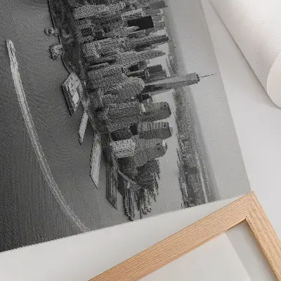 Póster panorama moderno de rascacielos de la ciudad