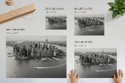 Póster Panorama moderno de los rascacielos de la ciudad