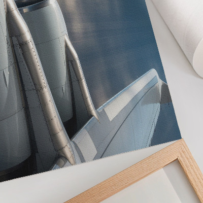 Arte de pared Ala de avión con perspectiva dinámica