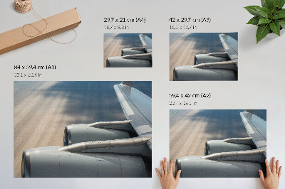 Arte de pared Ala de avión con perspectiva dinámica