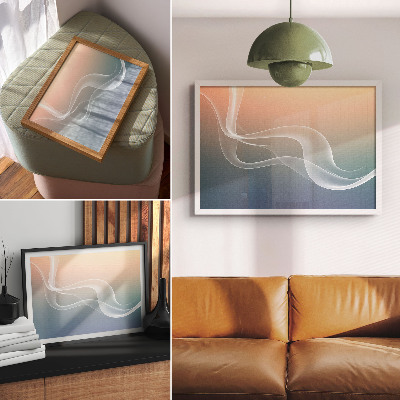 Póster Ondas pastel, sutil elegancia, armonía